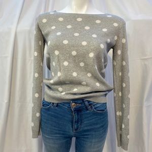 Gray/White Polka Dot Sweater